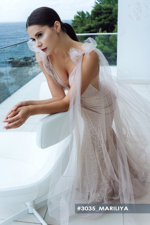 Свадебное платье Марилия Рыбка, С открытой спиной