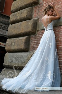 Свадебное платье Пэйсли А-силуэт, Кружевные, С открытой спиной